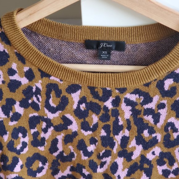 J CREW Leopard Print Sweater Sz. XS - Picture 2 of 3